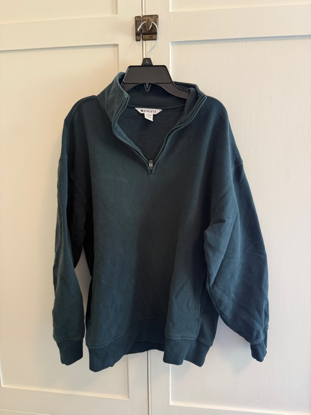 Athleta Men’s Teal Zip-Front Fleece Pullover